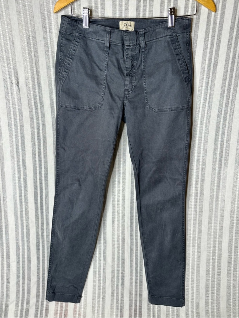 J. Crew Women’s Charcoal Gray Tapered Trousers